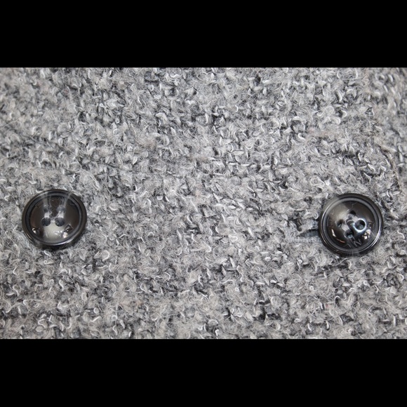 DKNY Charcoal Gray Wool Blend Boucle Double Breasted Peacoat Women’s 6 - Picture 9 of 12